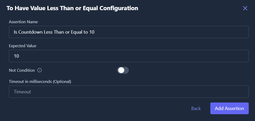 To Have Value Less Than or Equal