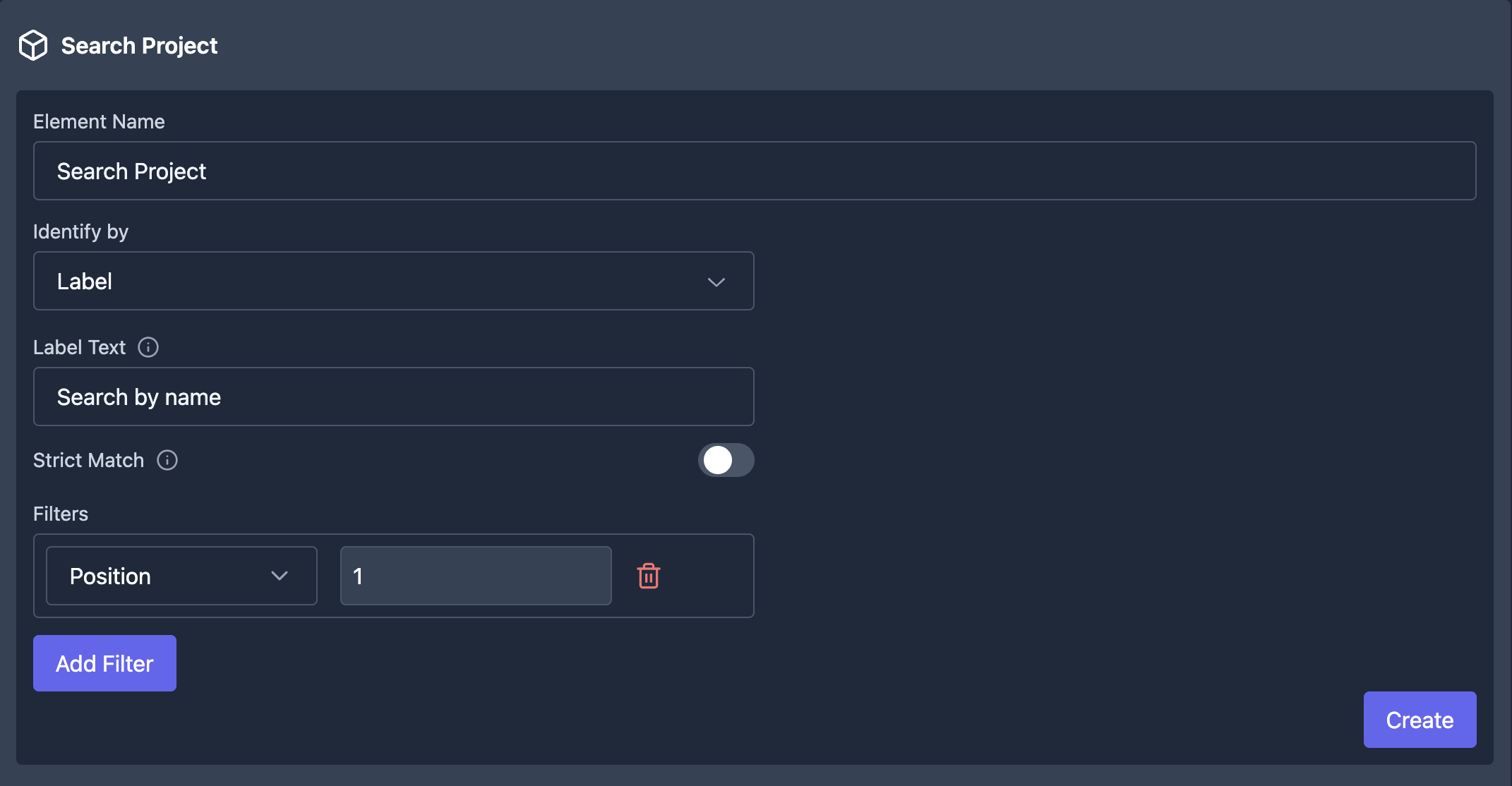 Filter by Position