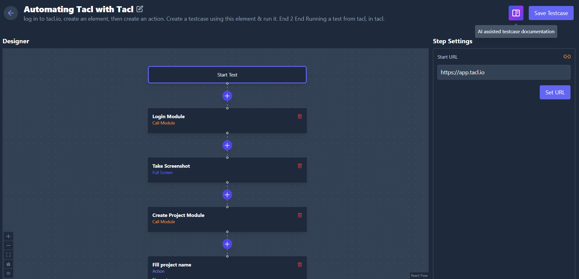 Create Test Case Documentation