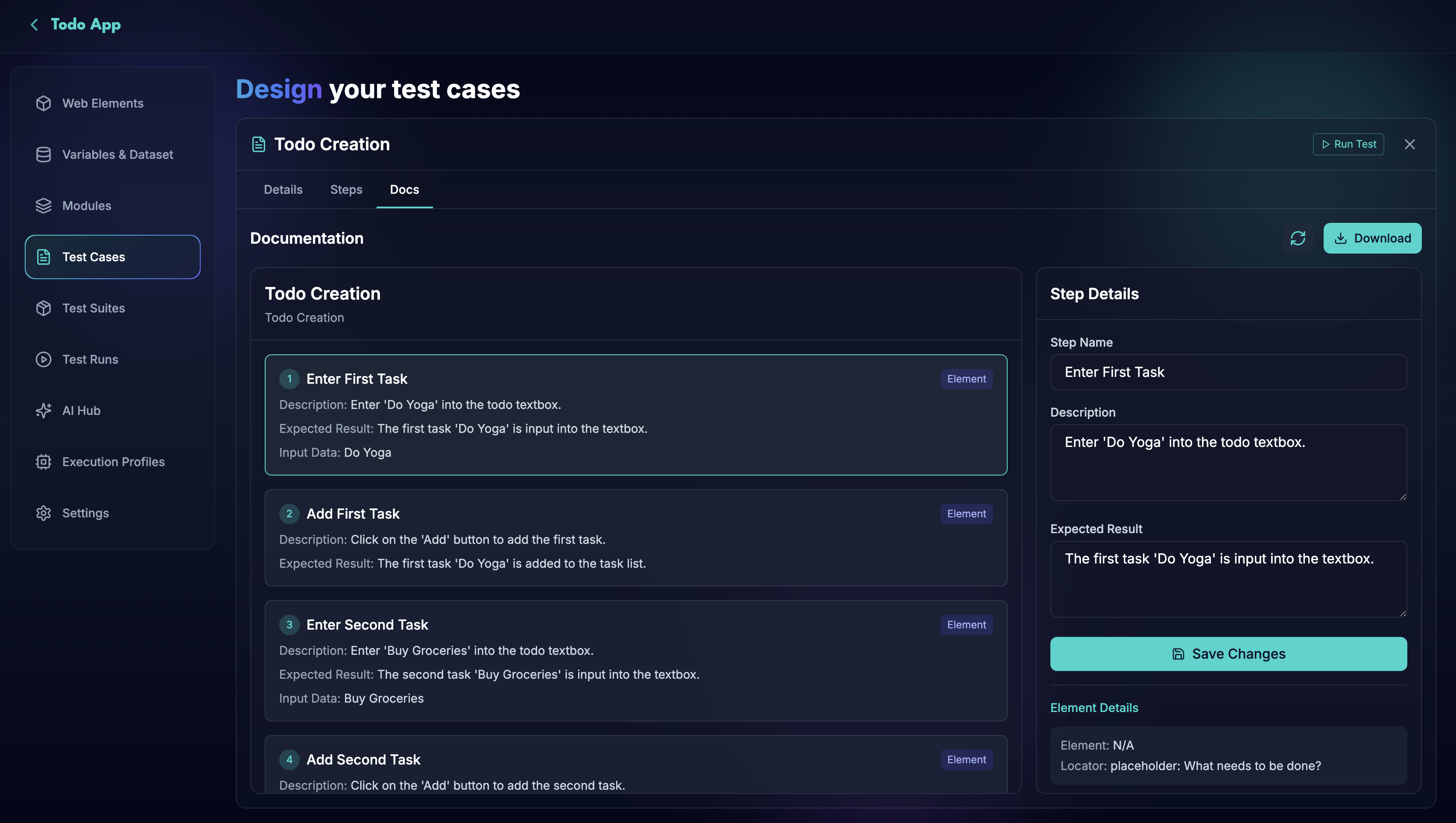 Test Case Documentation