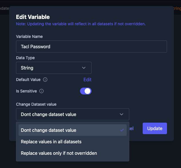 Update Variable